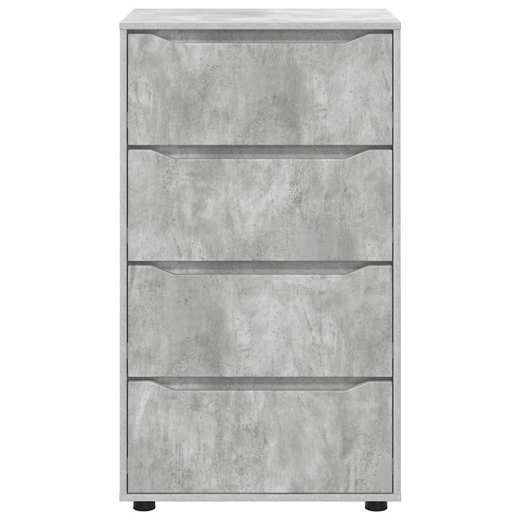 Opslagkasten 2 pcs Beton Grijs 60 x 48 x 105 cm Bewerkt hout