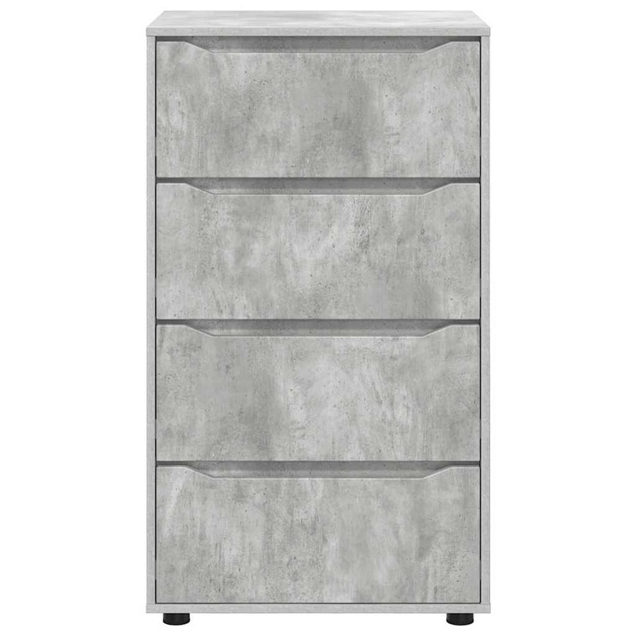 Opslagkasten 2 pcs Beton Grijs 60 x 48 x 105 cm Bewerkt hout