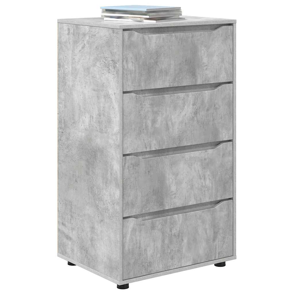Opslagkasten 2 pcs Beton Grijs 60 x 48 x 105 cm Bewerkt hout