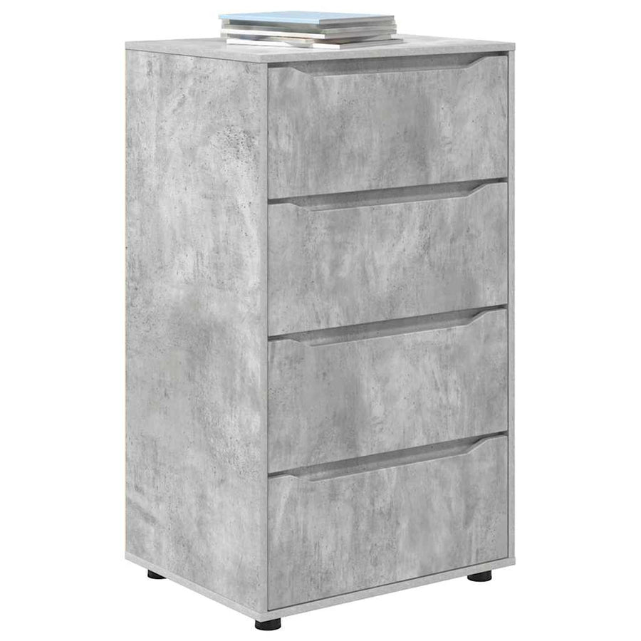 Opslagkasten 2 pcs Beton Grijs 60 x 48 x 105 cm Bewerkt hout