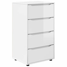 Opslagkasten 2 pcs Hoogglans wit 60 x 48 x 105 cm Bewerkt hout