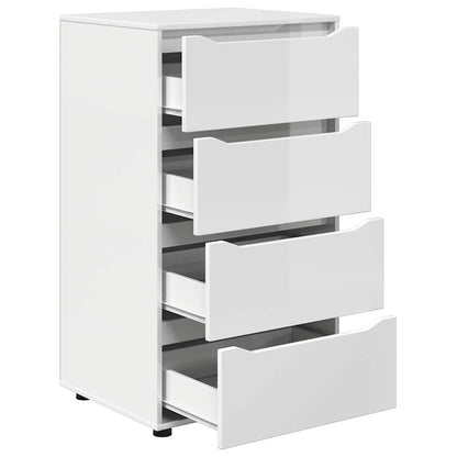 Opslagkasten 2 pcs Hoogglans wit 60 x 48 x 105 cm Bewerkt hout