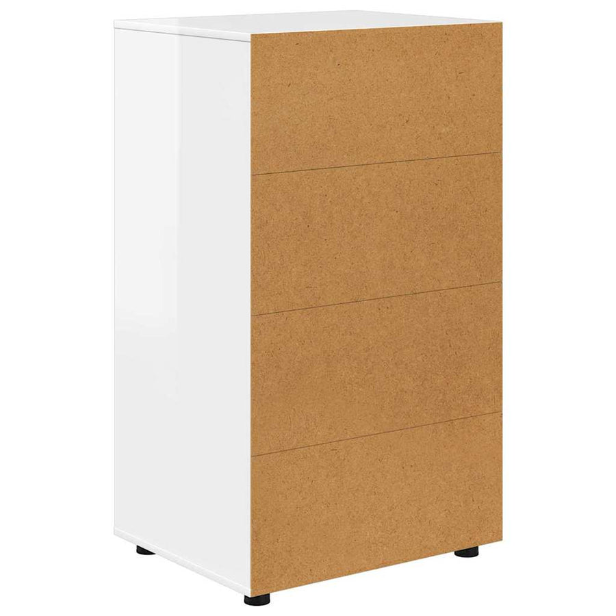 Opslagkasten 2 pcs Hoogglans wit 60 x 48 x 105 cm Bewerkt hout