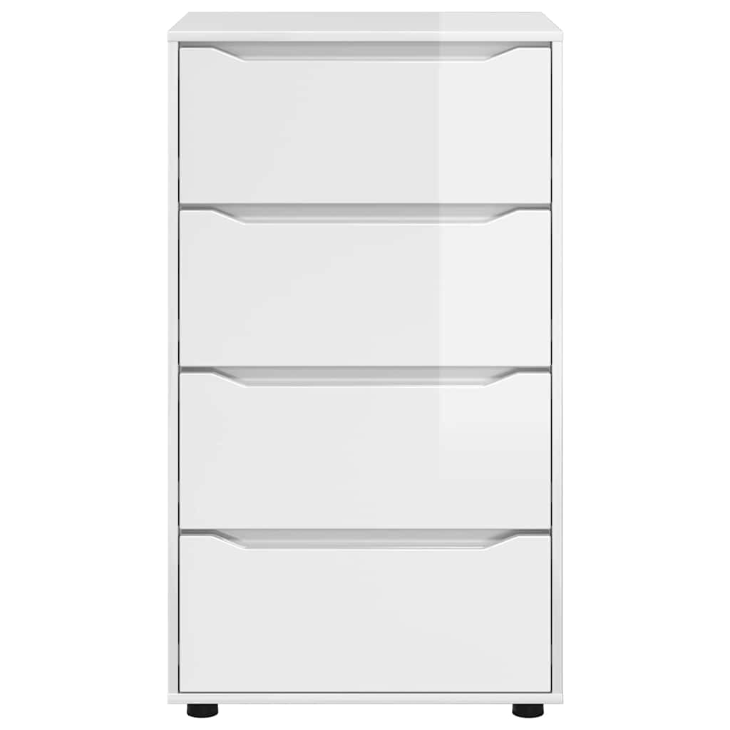Opslagkasten 2 pcs Hoogglans wit 60 x 48 x 105 cm Bewerkt hout