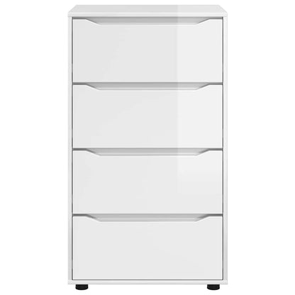Opslagkasten 2 pcs Hoogglans wit 60 x 48 x 105 cm Bewerkt hout
