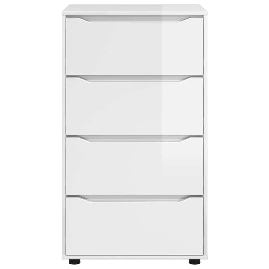 Opslagkasten 2 pcs Hoogglans wit 60 x 48 x 105 cm Bewerkt hout