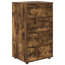 Opslagkasten 2 pcs Gerookt eiken 60 x 48 x 105 cm Bewerkt hout