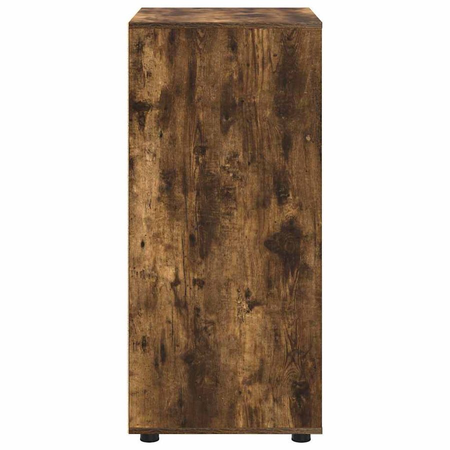Opslagkasten 2 pcs Gerookt eiken 60 x 48 x 105 cm Bewerkt hout