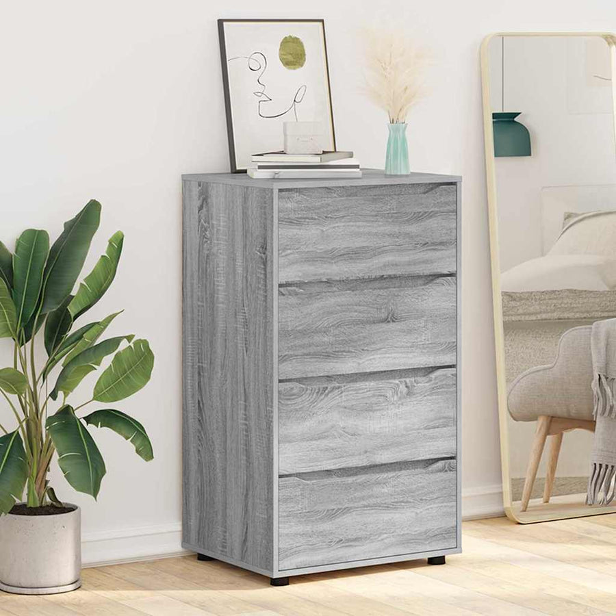 Opslagkasten 2 pcs Grijs Sonoma 60 x 48 x 105 cm Bewerkt hout