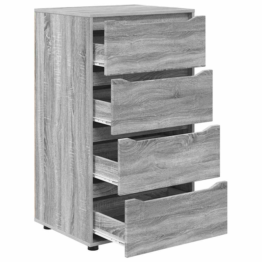 Opslagkasten 2 pcs Grijs Sonoma 60 x 48 x 105 cm Bewerkt hout
