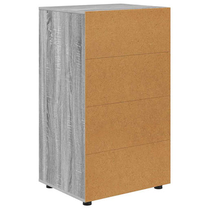 Opslagkasten 2 pcs Grijs Sonoma 60 x 48 x 105 cm Bewerkt hout