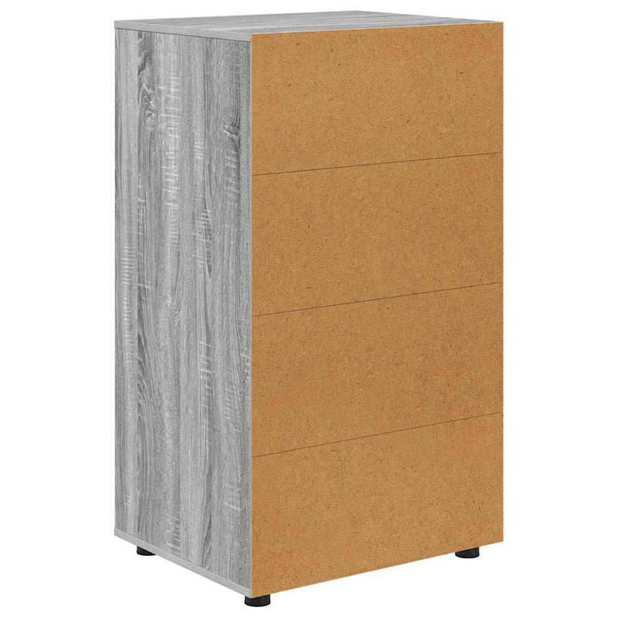 Opslagkasten 2 pcs Grijs Sonoma 60 x 48 x 105 cm Bewerkt hout