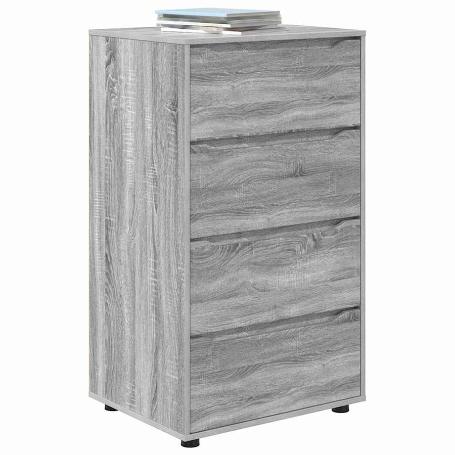 Opslagkasten 2 pcs Grijs Sonoma 60 x 48 x 105 cm Bewerkt hout