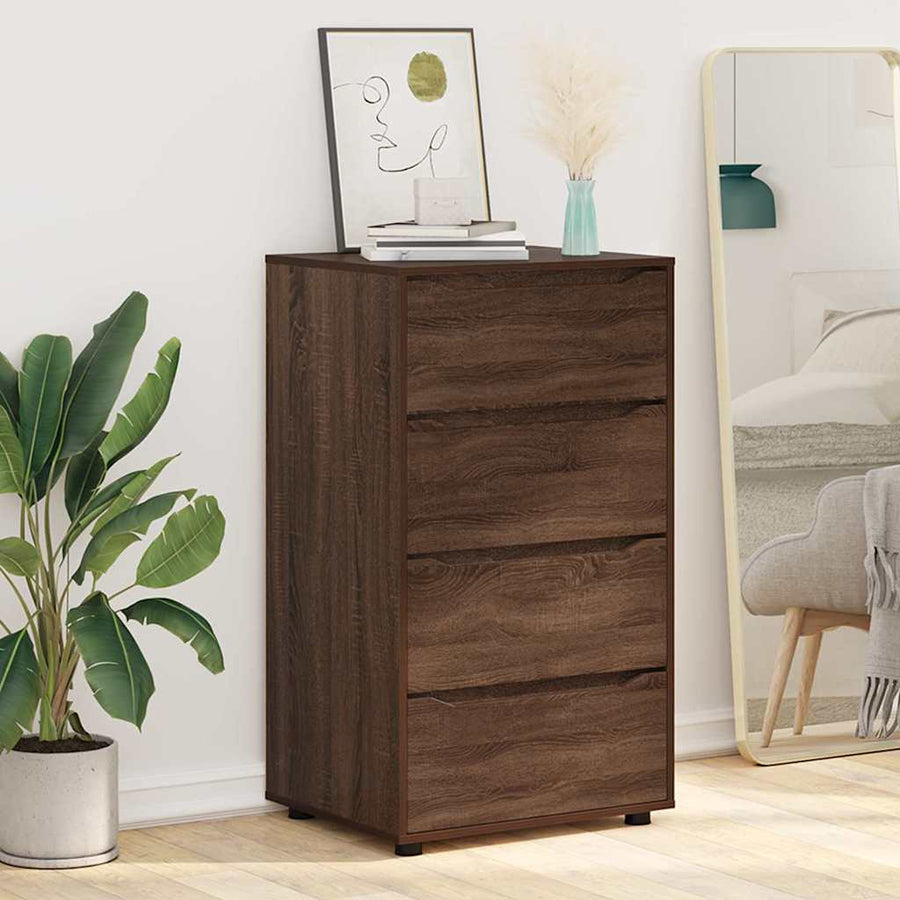 Opslagkasten 2 pcs Bruin Eiken 60 x 48 x 105 cm Bewerkt hout