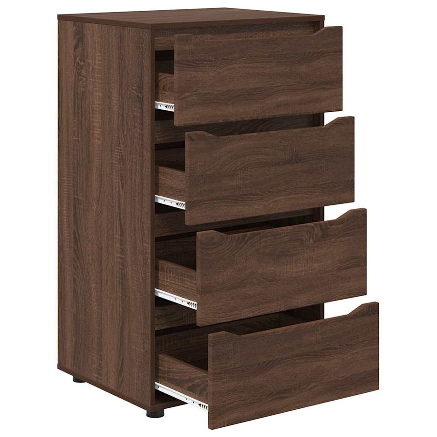 Opslagkasten 2 pcs Bruin Eiken 60 x 48 x 105 cm Bewerkt hout