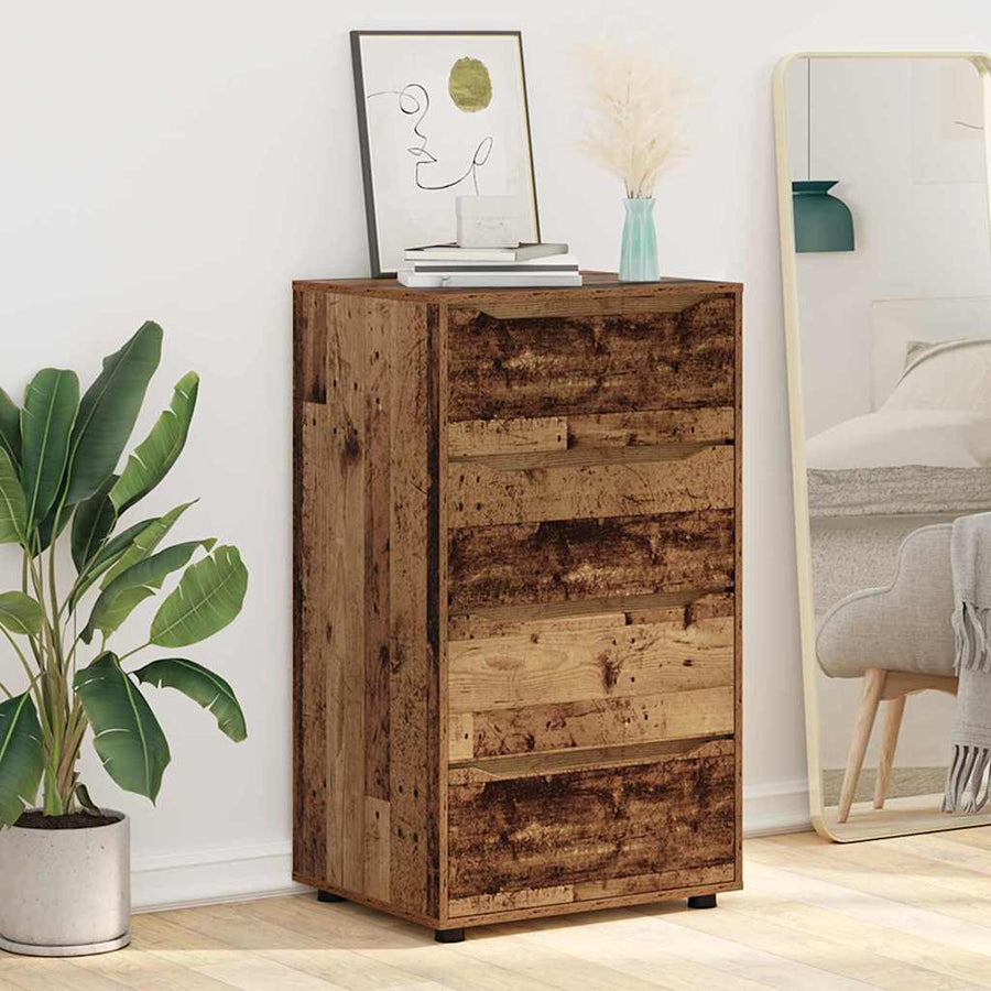 Opslagkasten 2 pcs Oud Hout 60 x 48 x 105 cm Bewerkt hout