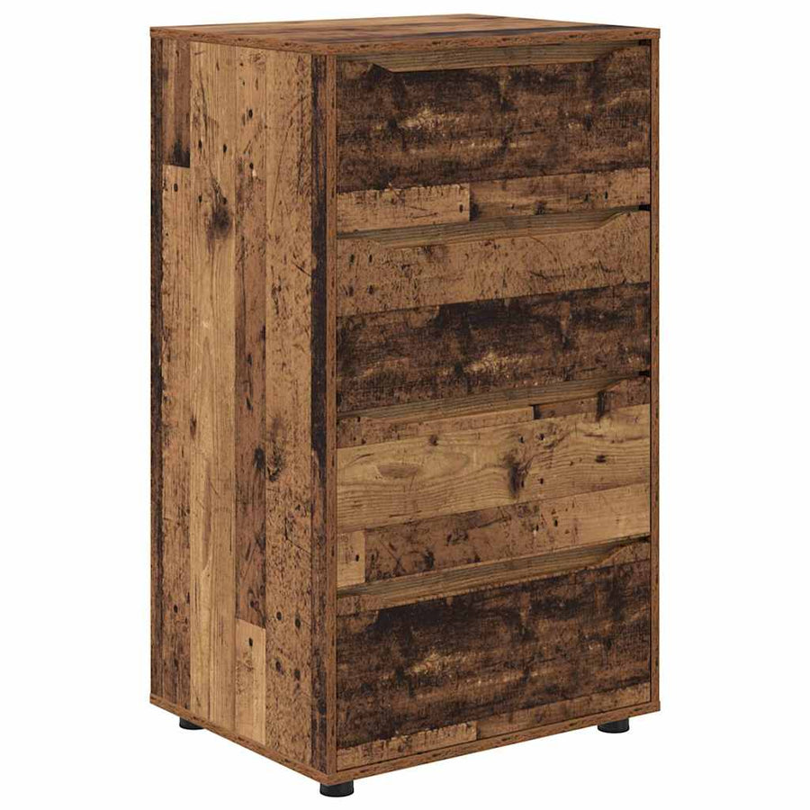 Opslagkasten 2 pcs Oud Hout 60 x 48 x 105 cm Bewerkt hout