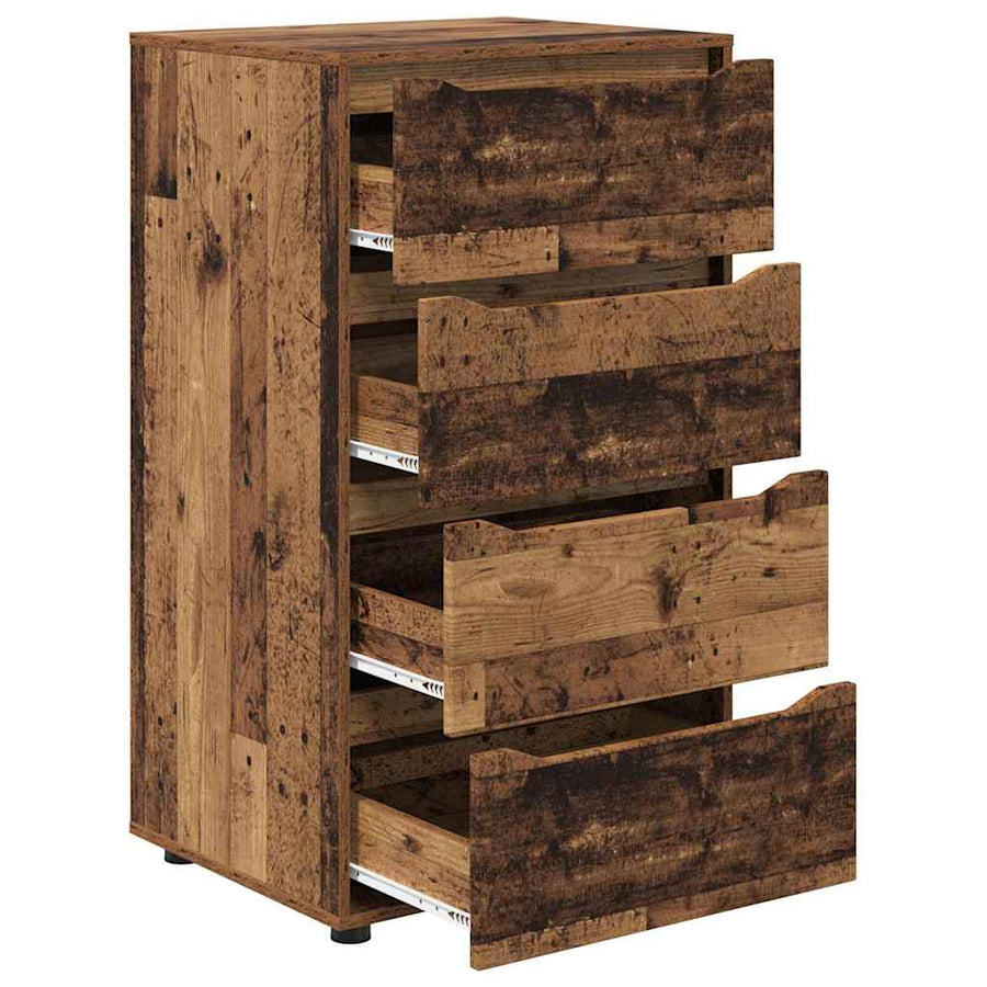 Opslagkasten 2 pcs Oud Hout 60 x 48 x 105 cm Bewerkt hout