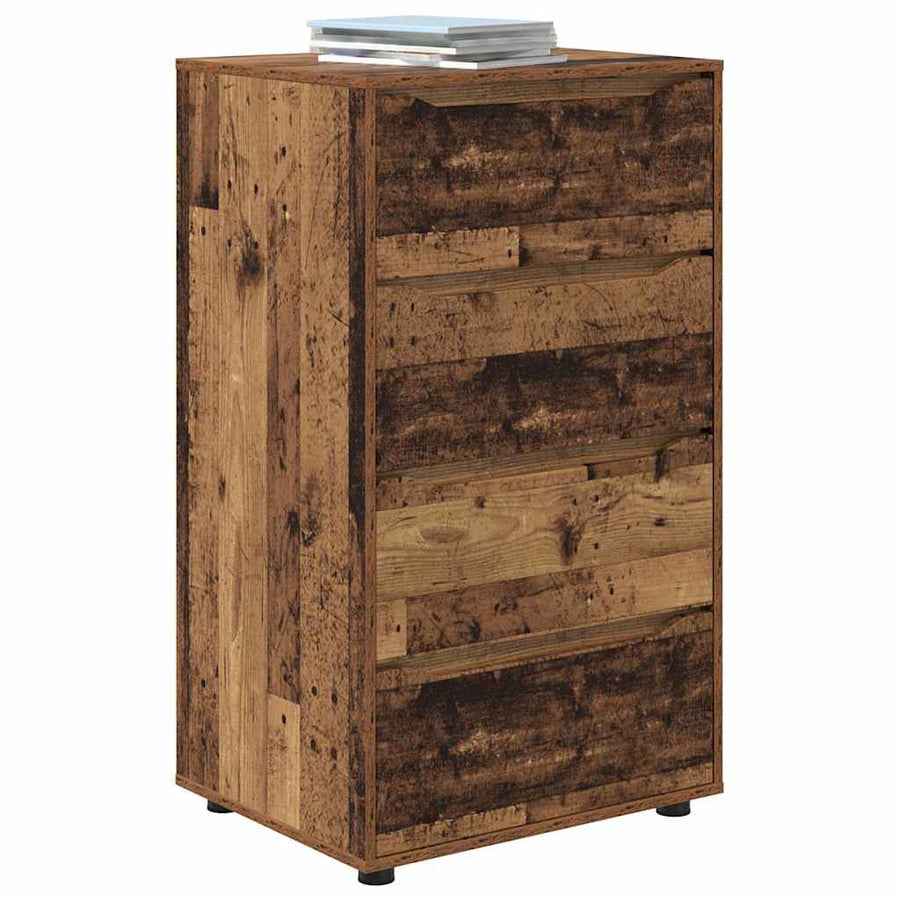 Opslagkasten 2 pcs Oud Hout 60 x 48 x 105 cm Bewerkt hout