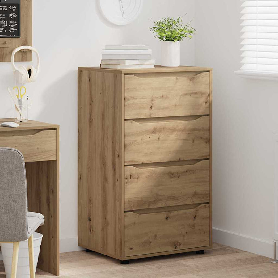 Opslagkasten 2 pcs Artisan Eiken 60 x 48 x 105 cm Bewerkt hout