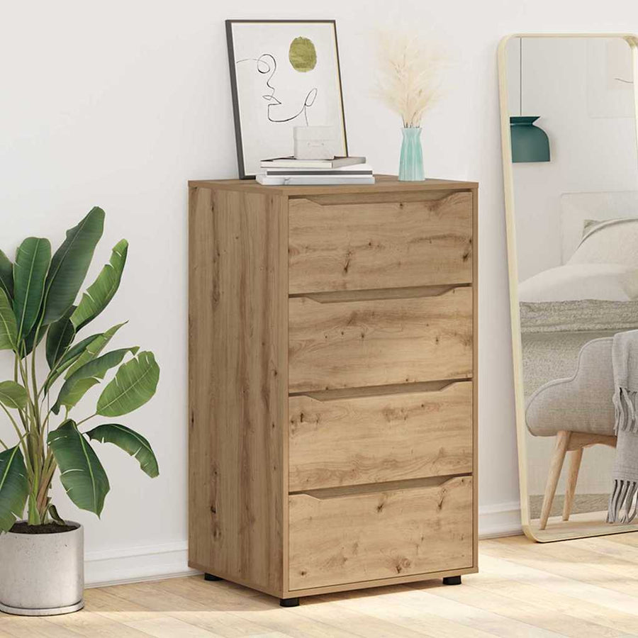 Opslagkasten 2 pcs Artisan Eiken 60 x 48 x 105 cm Bewerkt hout