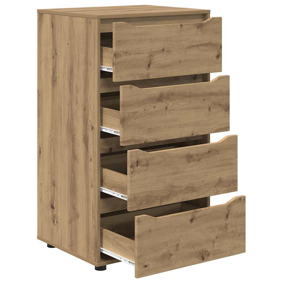 Opslagkasten 2 pcs Artisan Eiken 60 x 48 x 105 cm Bewerkt hout