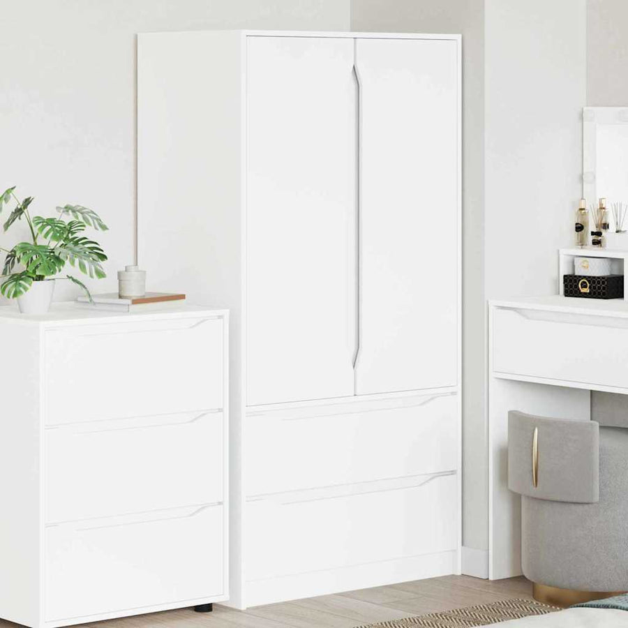 Badkamer Kast met lade Wit 79,5 x 49 x 156 cm Bewerkt hout
