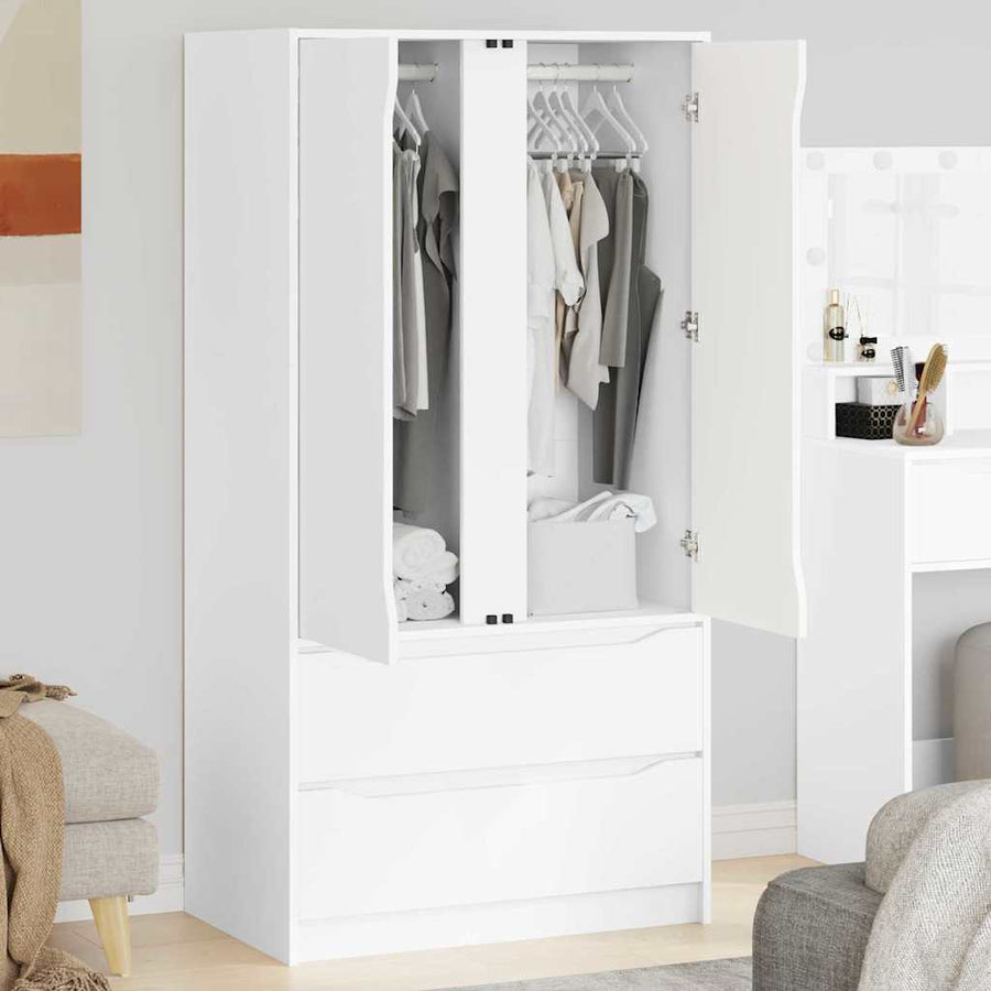 Badkamer Kast met lade Wit 79,5 x 49 x 156 cm Bewerkt hout