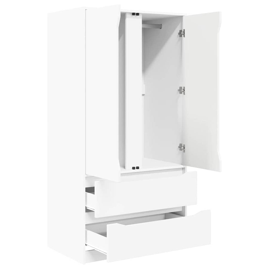 Badkamer Kast met lade Wit 79,5 x 49 x 156 cm Bewerkt hout