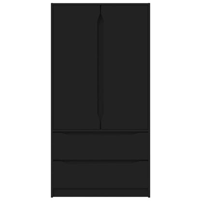 Badkamer Kast met lade Zwart 79,5 x 49 x 156 cm Bewerkt hout