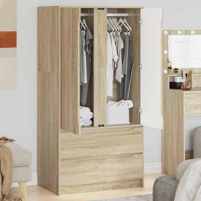 Badkamer Kast Sonoma Eiken 79,5 x 49 x 156 cm Bewerkt hout