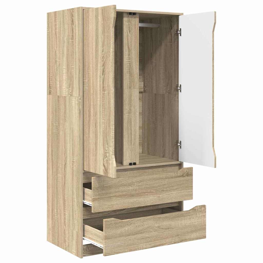 Badkamer Kast Sonoma Eiken 79,5 x 49 x 156 cm Bewerkt hout