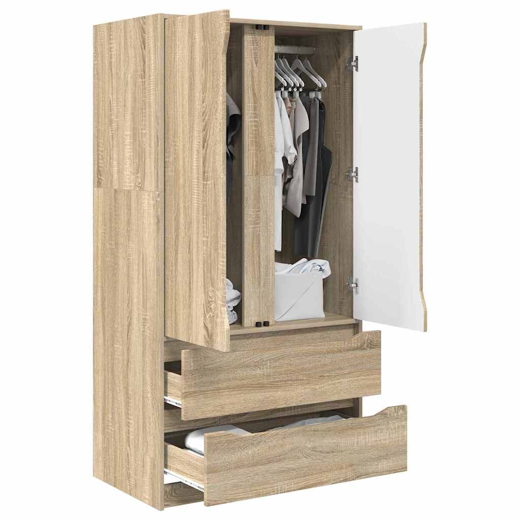 Badkamer Kast Sonoma Eiken 79,5 x 49 x 156 cm Bewerkt hout