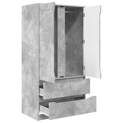 Badkamer Kast Beton Grijs 79,5 x 49 x 156 cm Bewerkt hout