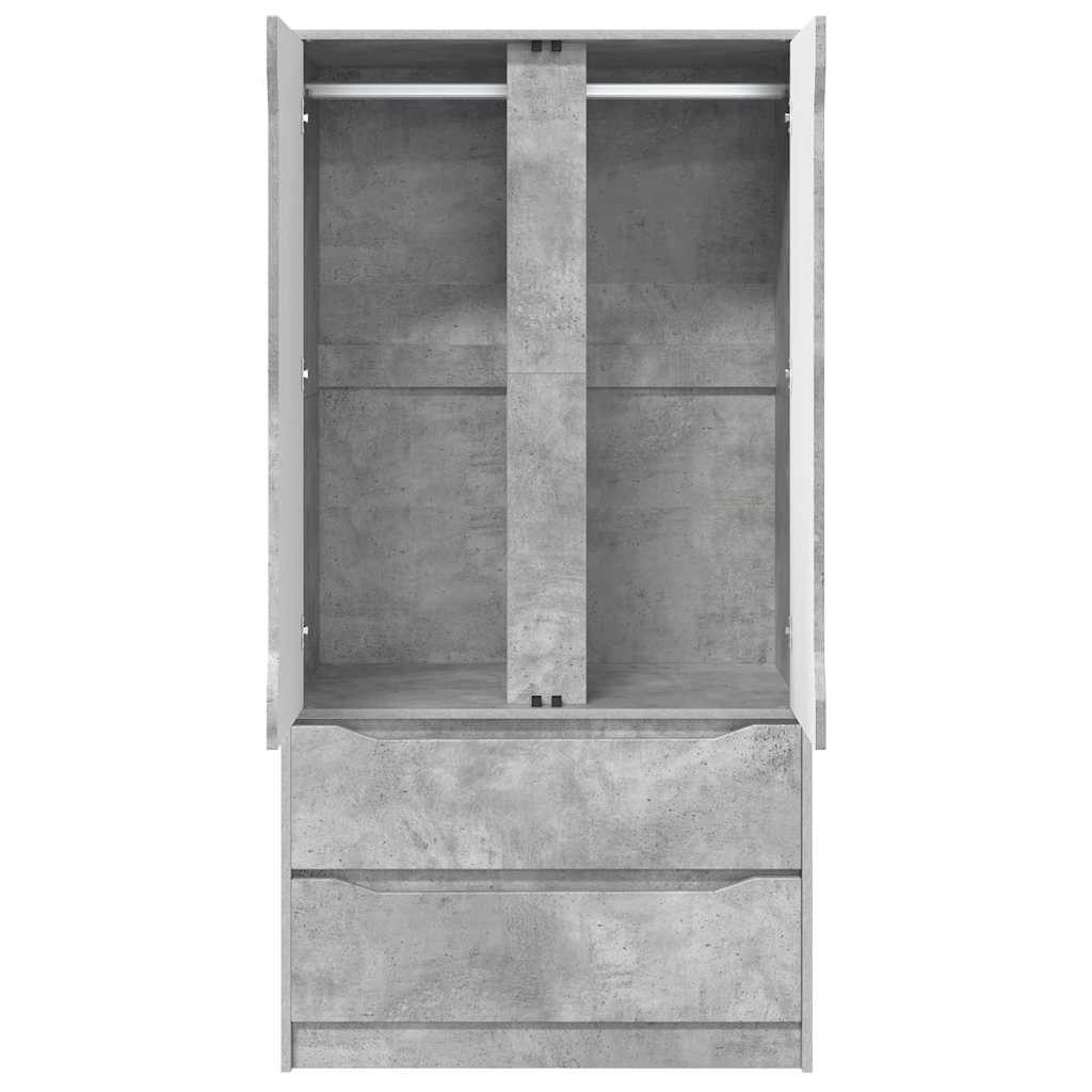 Badkamer Kast Beton Grijs 79,5 x 49 x 156 cm Bewerkt hout