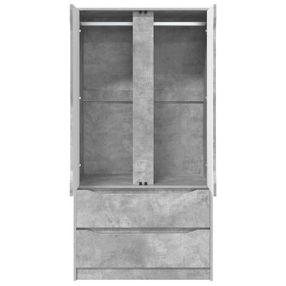 Badkamer Kast Beton Grijs 79,5 x 49 x 156 cm Bewerkt hout
