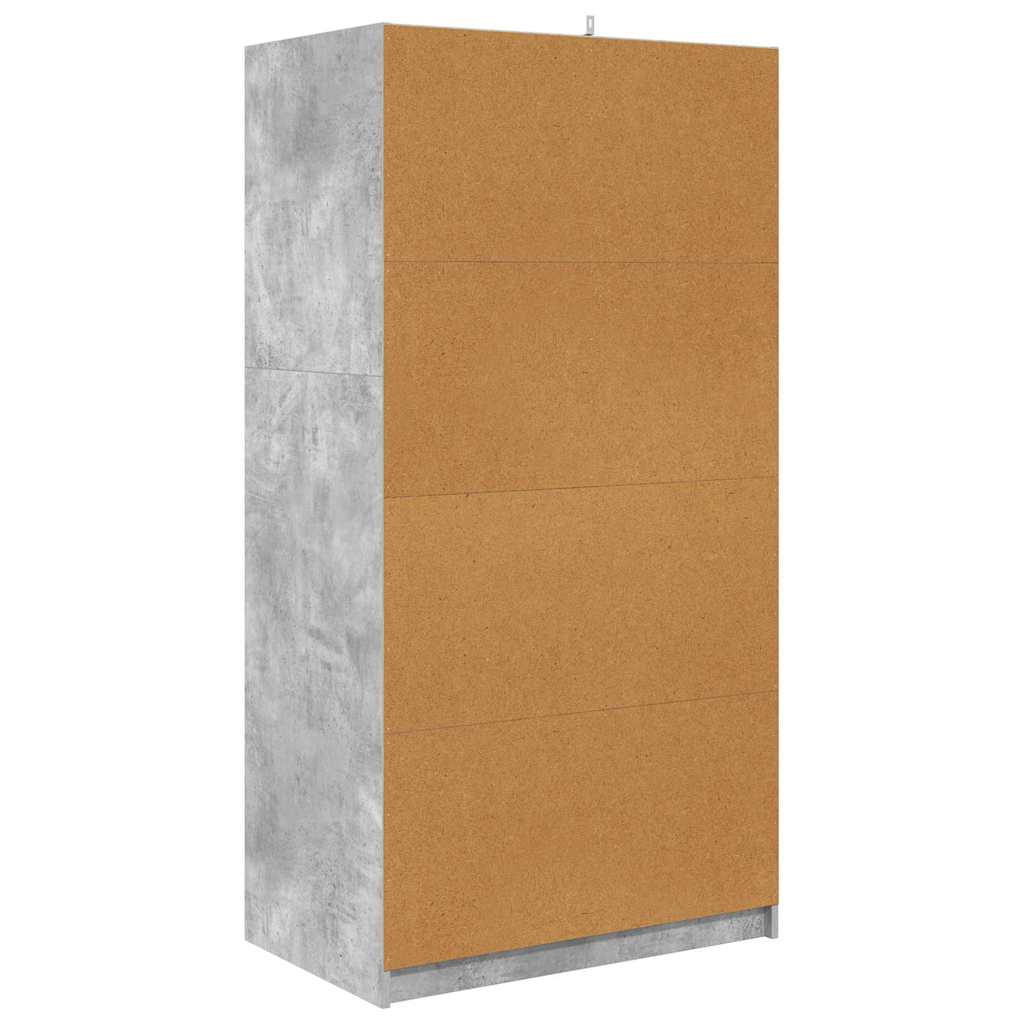 Badkamer Kast Beton Grijs 79,5 x 49 x 156 cm Bewerkt hout