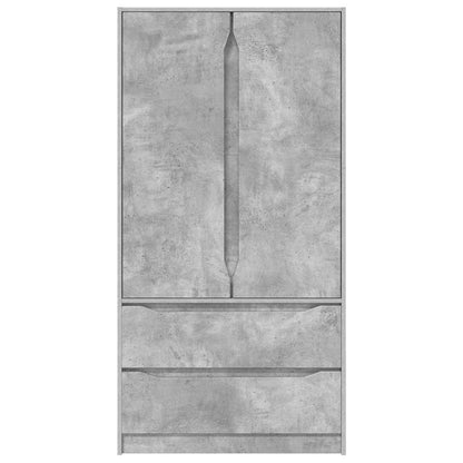 Badkamer Kast Beton Grijs 79,5 x 49 x 156 cm Bewerkt hout