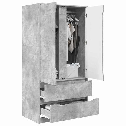 Badkamer Kast Beton Grijs 79,5 x 49 x 156 cm Bewerkt hout