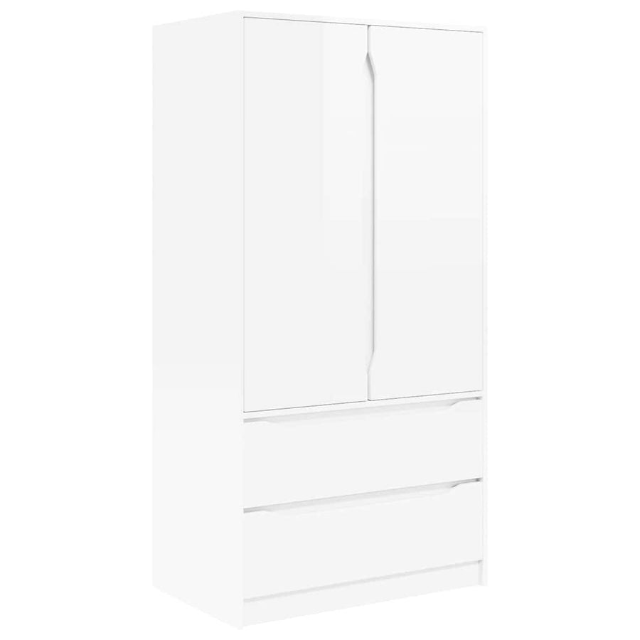 Badkamer Kast Hoogglans wit 79,5 x 49 x 156 cm Bewerkt hout