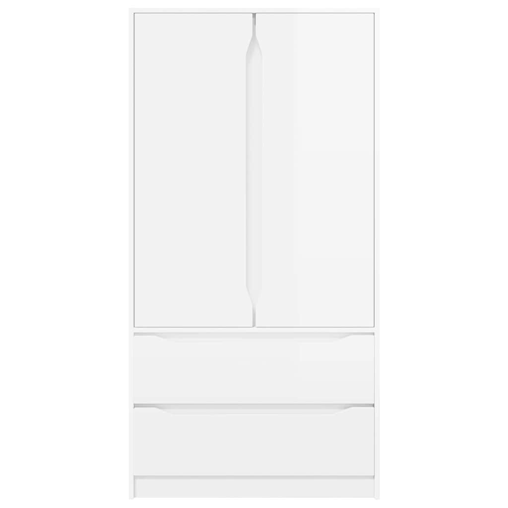 Badkamer Kast Hoogglans wit 79,5 x 49 x 156 cm Bewerkt hout