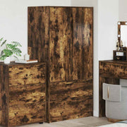 Badkamerkast gerookt eiken 79,5x49x156 cm bewerkt hout