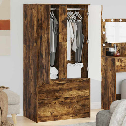 Badkamer Kast Gerookt eiken 79,5 x 49 x 156 cm Bewerkt hout