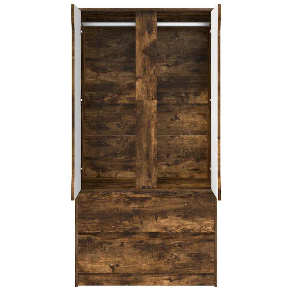 Badkamer Kast Gerookt eiken 79,5 x 49 x 156 cm Bewerkt hout