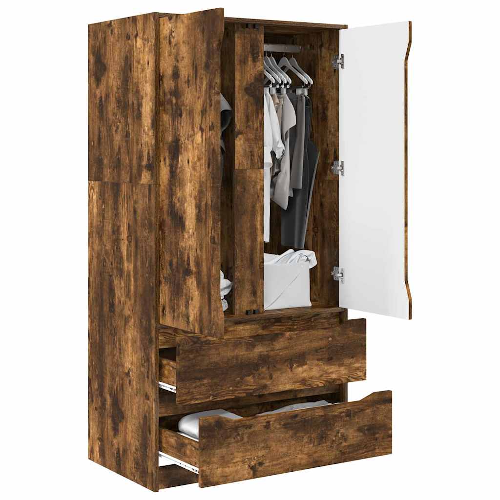 Badkamer Kast Gerookt eiken 79,5 x 49 x 156 cm Bewerkt hout