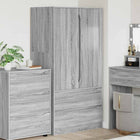 Badkamerkast 79,5x49x156 cm grijs bewerkt hout