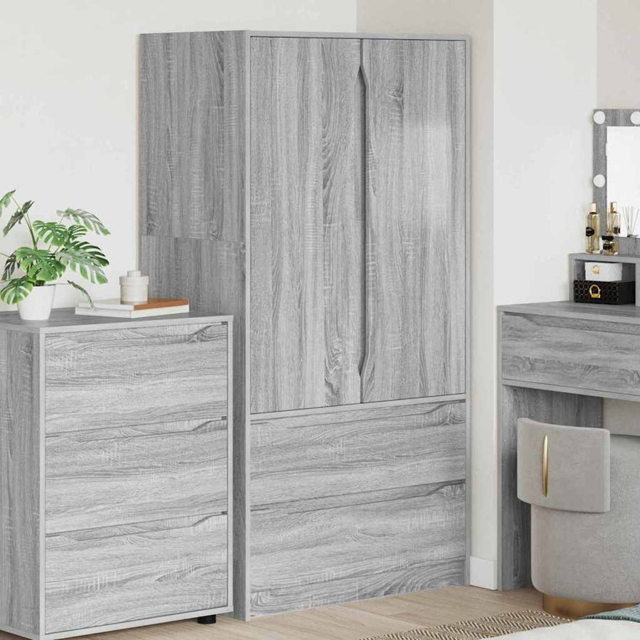 Badkamer Kast Grijs Sonoma 79,5 x 49 x 156 cm Bewerkt hout