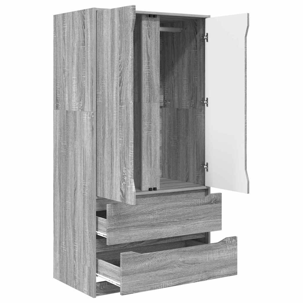 Badkamer Kast Grijs Sonoma 79,5 x 49 x 156 cm Bewerkt hout