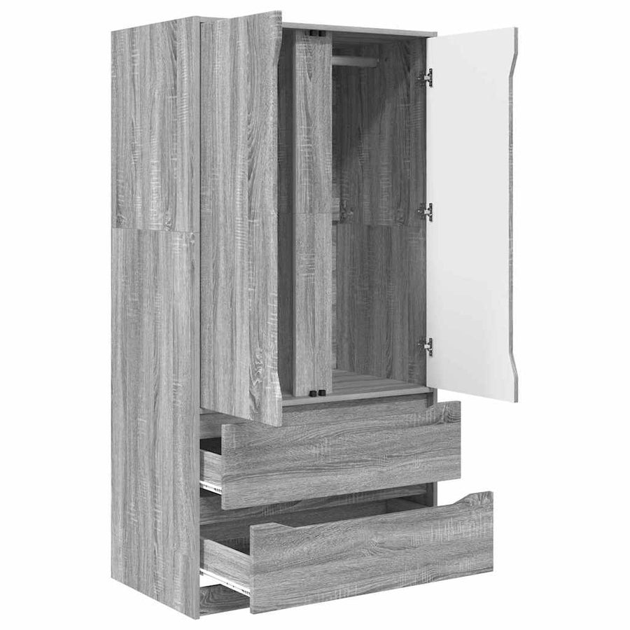 Badkamer Kast Grijs Sonoma 79,5 x 49 x 156 cm Bewerkt hout