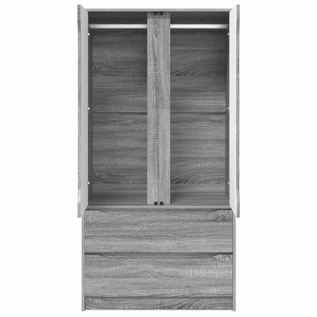 Badkamer Kast Grijs Sonoma 79,5 x 49 x 156 cm Bewerkt hout